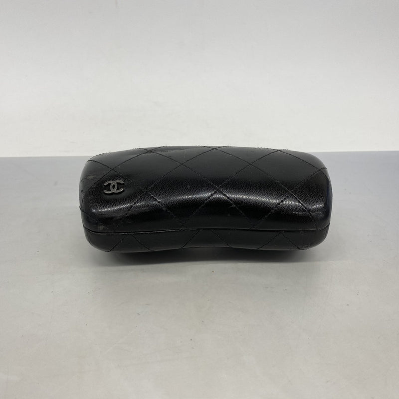 【5ic3707】シャネル サングラス 6018 プラスチック ブラック カーキ ブラウン シルバー金具【中古】レディース
