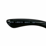 【5ic3707】シャネル サングラス 6018 プラスチック ブラック カーキ ブラウン シルバー金具【中古】レディース