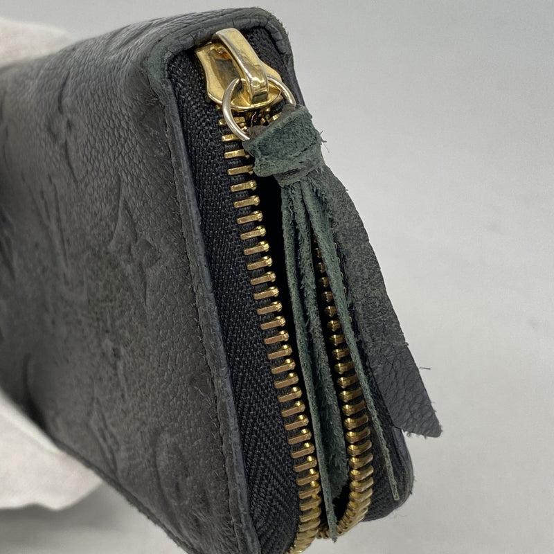 【5ic3724】ルイヴィトン 長財布 モノグラム・アンプラント ポルトフォイユクレマンス M60171 ノワール【中古】レディース