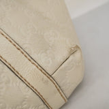 【5ic3728】グッチ ハンドバッグ グッチシマ 211937 レザー ホワイト シャンパンゴールド金具【中古】レディース