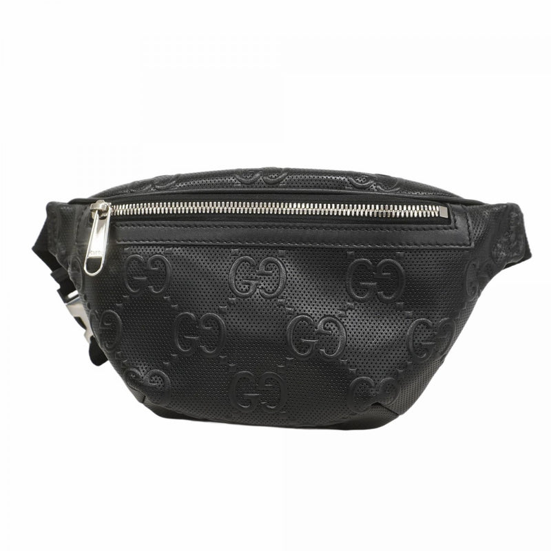 GUCCI レザー手袋 サイズ：8(S) GUCCI グッチ ショルダーバッグ マイクロシマ レザー 黒