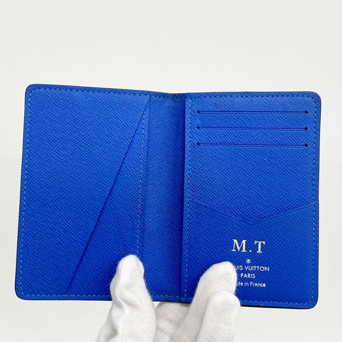 新型 美品✨ルイヴィトン 名刺入れ タイガ オーガナイザー ドゥ ポッシュ 紺色 楽天市場】LOUIS VUITTON ルイ ヴィトン タイガ オーガナイザー