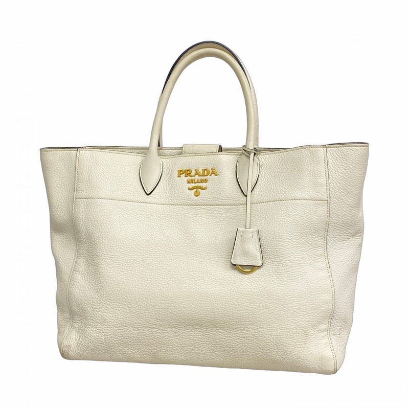 極美品★ PRADA ホワイトレザー ハンドバッグ Prada レザー ショルダーバッグ | ホワイト | FARFETCH JP