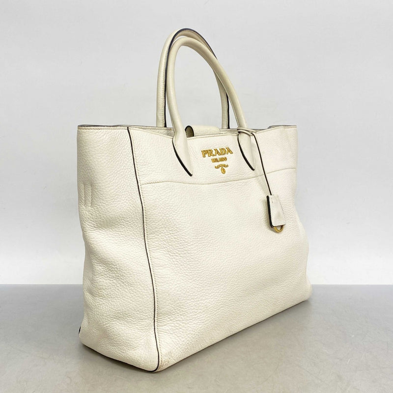 極美品★ PRADA ホワイトレザー ハンドバッグ PRADA【入手困難】可愛い☆ダーリン レザー☆ハンドバッグ☆全色