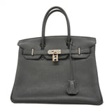★在庫処分★最終価格★SALE【5id4162-g-h】エルメス ハンドバッグ バーキン30 トゴ ブラック シルバー金具 □H刻印【中古】レディース