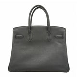 ★SALE【5id4162-g-h】エルメス ハンドバッグ バーキン30 トゴ ブラック シルバー金具 □H刻印【中古】レディース ☆SALE【5id4162-g-h】エルメス ハンドバッグ バーキン30 トゴ