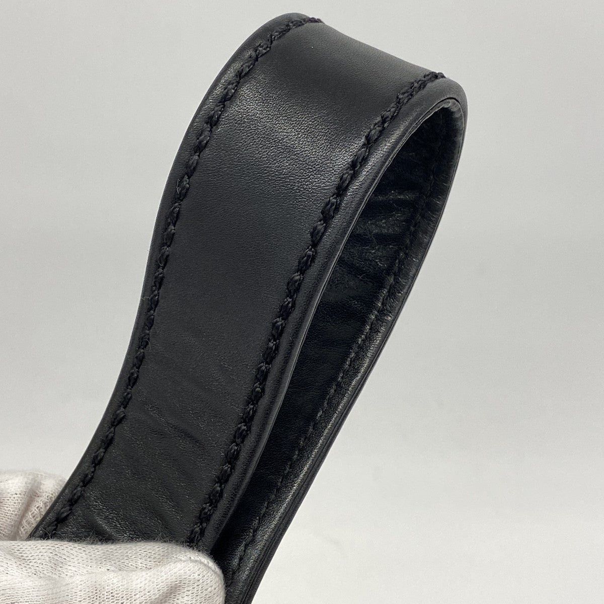 【5id4327-h】シャネル ショルダーバッグ ワイルドステッチ レザー ブラック シルバー金具【中古】レディース