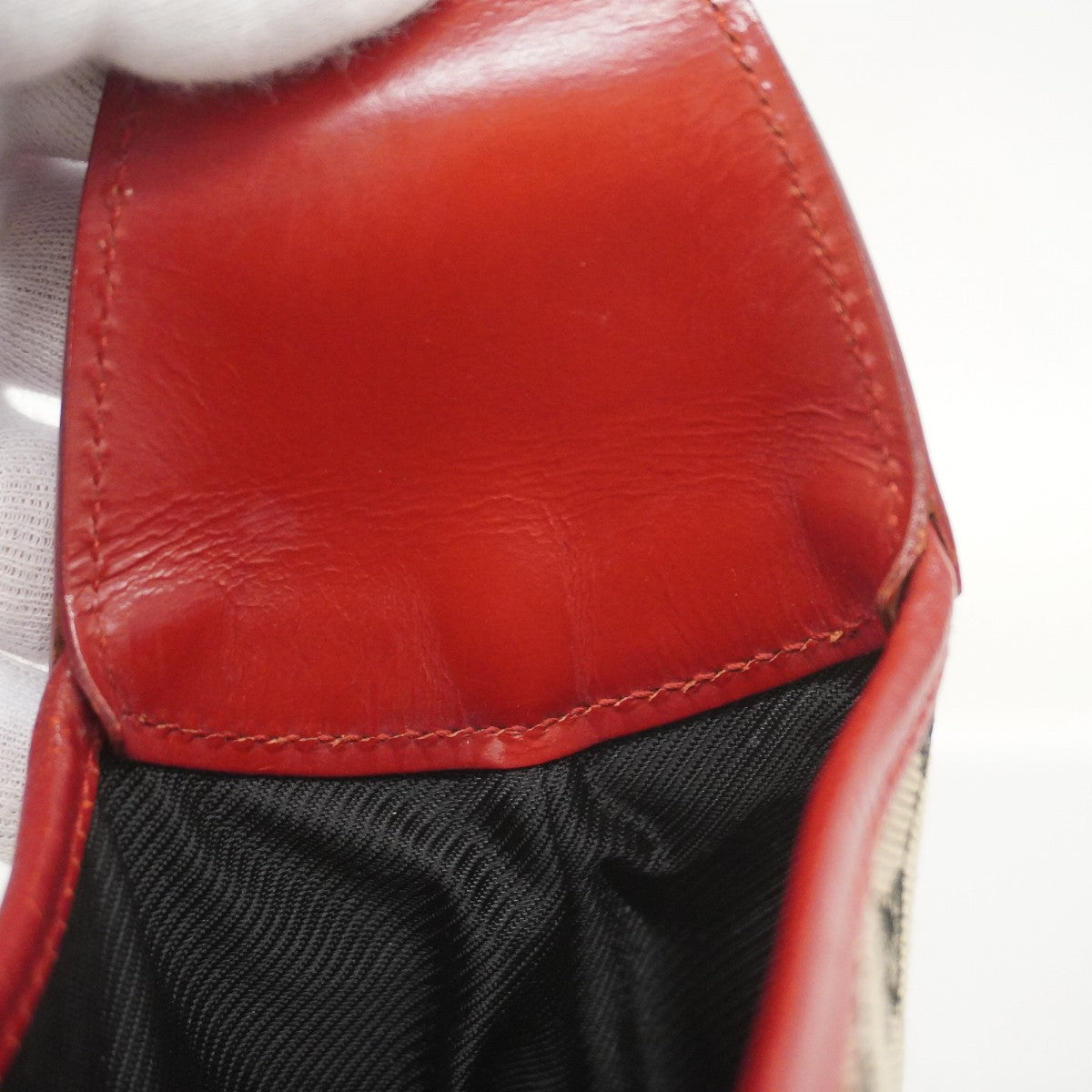 【5id4351】グッチ ショルダーバッグ GGキャンバス/ジャッキー 001 3306 キャンバス ブラック レッド ゴールド金具【中古】レディース
