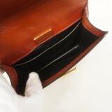 【5id4435】プラダ ショルダーバッグ カイエ レザー ブラック ブラウン ゴールド金具【中古】レディース