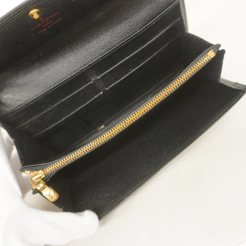 【5id4442】ルイヴィトン 長財布 エピ ポルトフォイユサラ M63742 ノワール【中古】レディース