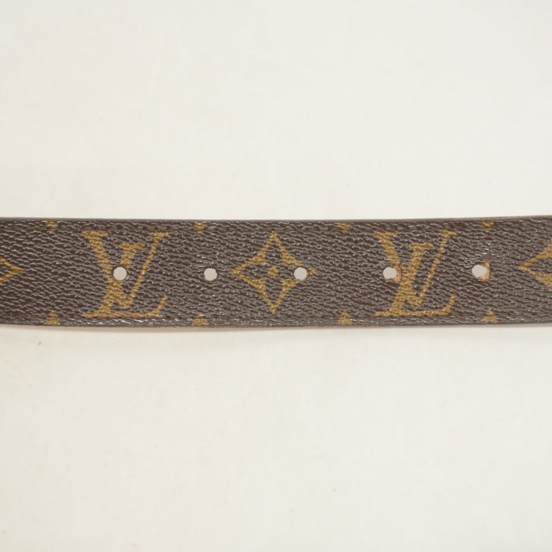 【5id4444】ルイヴィトン ベルト モノグラム サンチュールオヴァール M9842 ブラウン【中古】メンズ
