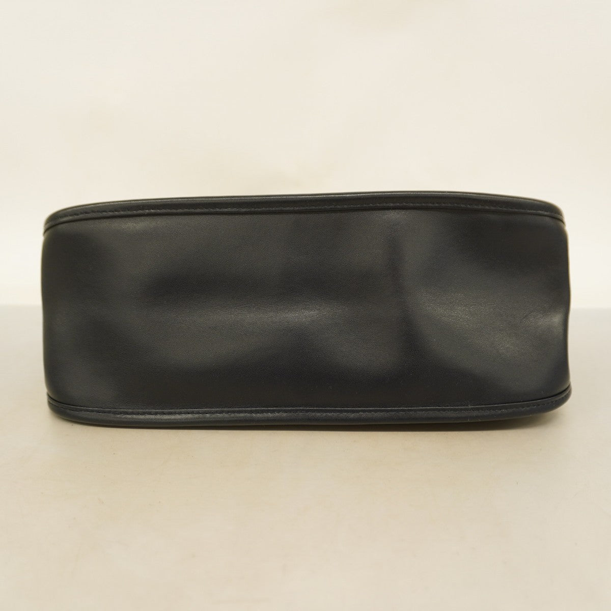 【5id4457】プラダ ショルダーバッグ レザー ネイビー ブラック シルバー金具【中古】メンズ