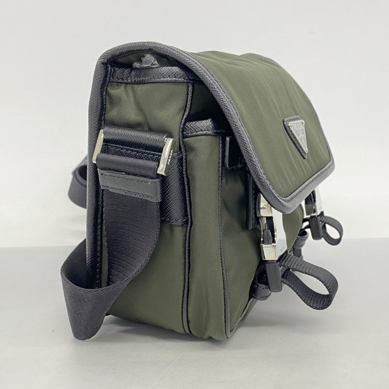 ☆SALE【5id4758-h】プラダ ショルダーバッグ ナイロン グリーン