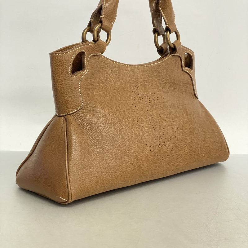 美品 カルティエ マルチェロ ハンドバッグ マストライン レザー レディース 茶 Cartier カルティエ 2WAY ボウリングバッグ MM マルチェロライン