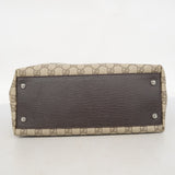 【5id5035】グッチ トートバッグ GGスプリーム 1331220 PVC ブラウン シルバー金具【中古】レディース