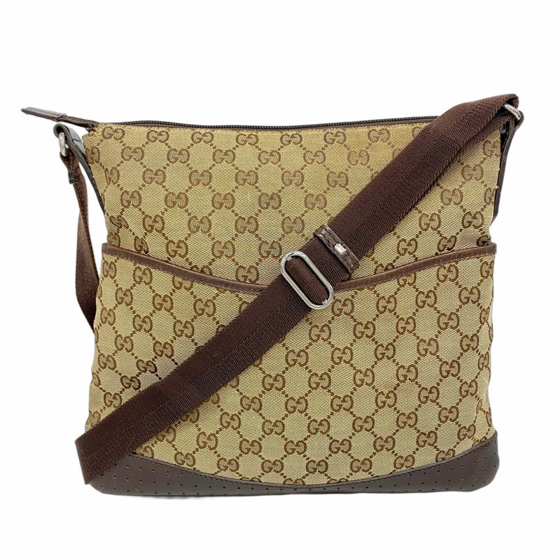 ⭐️正規品 グッチ ボディーバッグ GGキャンバスブラウン 金具 ショルダー中古♪ グッチ GUCCI ショルダーバッグ ジャンボGG キャンバス ブラウン