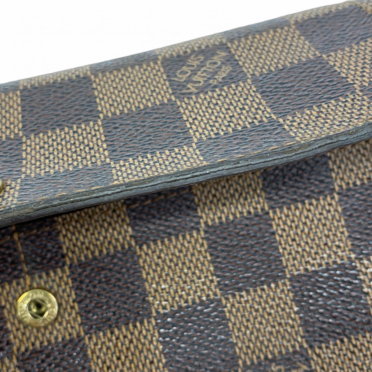 【5id5181】ルイヴィトン 長財布 ダミエ ポシェットポルトモネクレディ N61724 エベヌ【中古】レディース