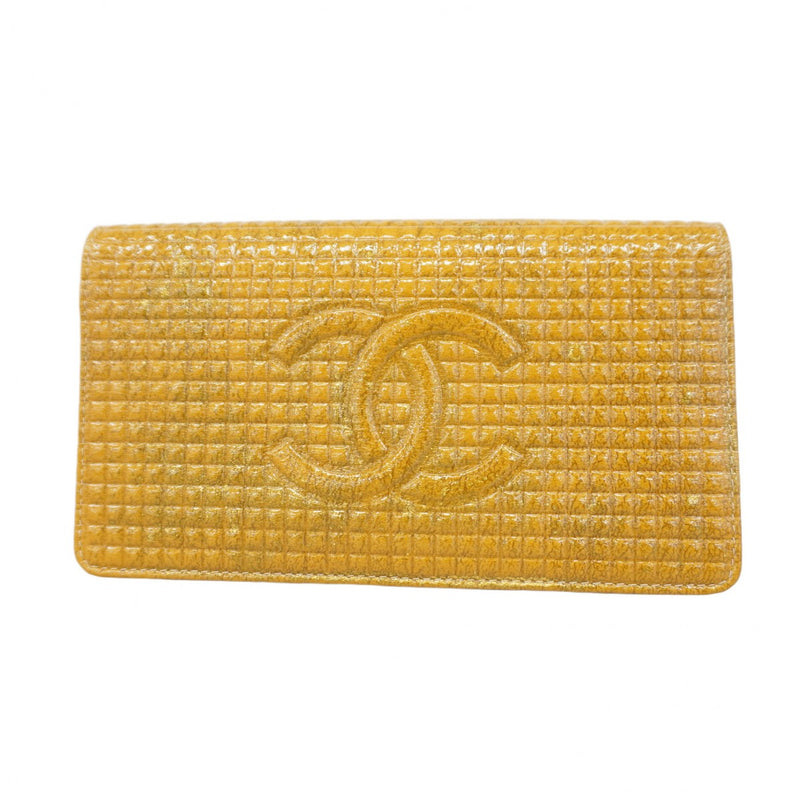 CHANEL チョコバー長財布(希少!)正規品 希少】CHANELシャネル＊長財布 チョコバー ラムスキン ブラック