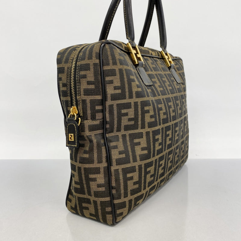 ☆美品☆ FENDI ハンドバッグ ズッカ FF金具 ナイロンキャンバス フェンディ(Fendi) フェンディ ハンドバッグ ズッカ ナイロン
