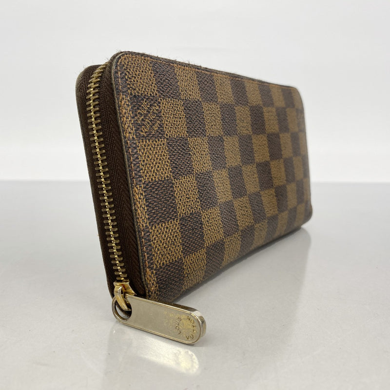 【美品】ルイヴィトン＊ダミエ エベヌ ジッピーウォレットN60015 LOUIS VUITTON ジッピーウォレット ダミエ エベヌ N60015