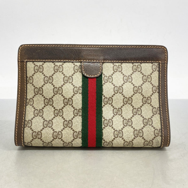✨極美品✨GUCCI シェリーライン GG クラッチバッグ ポーチ ブラウン 極美品 グッチ シェリーライン GG柄 クラッチバッグ キャンバス