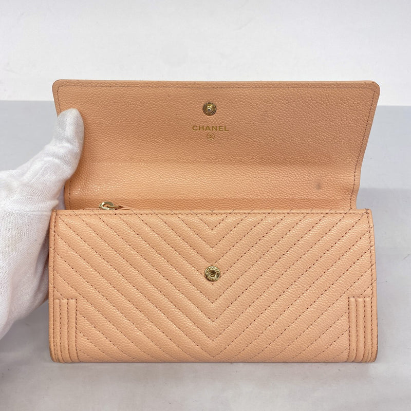 【美品】CHANELシャネル長財布　シャンパンゴールド CHANEL シャネル 長財布 シャンパンゴールド マトラッセ - メルカリ