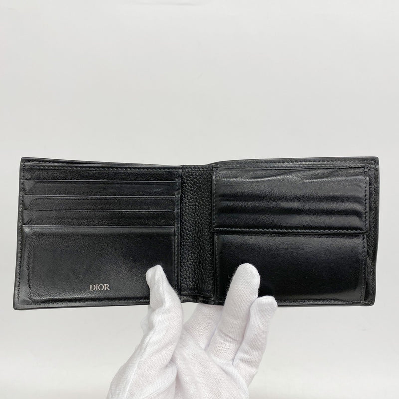 ★最終価格【5ie5757】クリスチャンディオール 財布 CDアイコン レザー ブラック シルバー金具【中古】メンズ