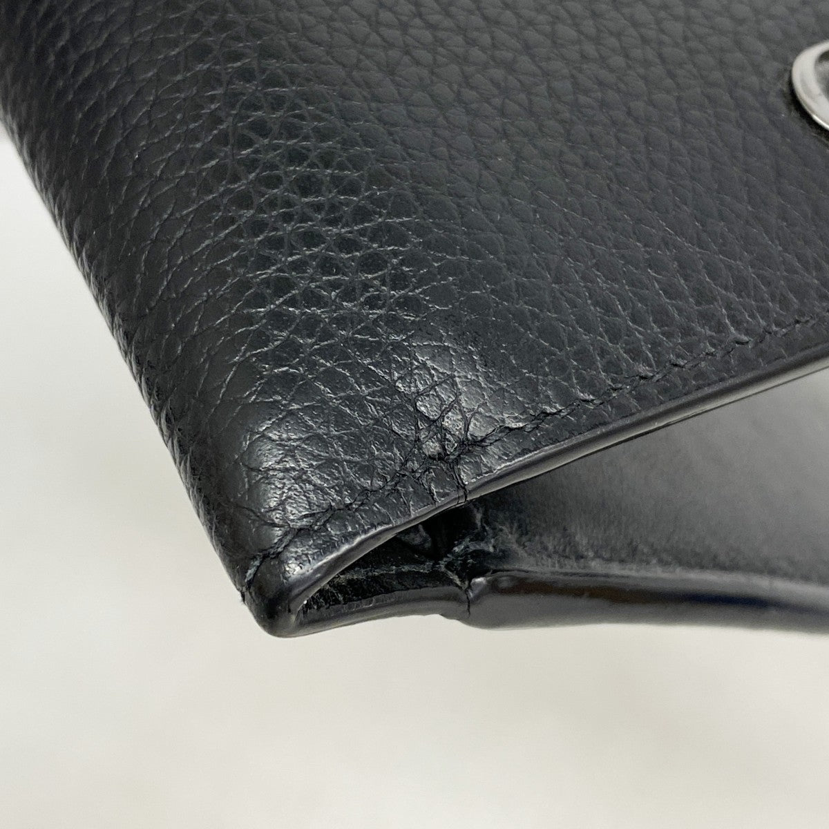 ★最終価格【5ie5757】クリスチャンディオール 財布 CDアイコン レザー ブラック シルバー金具【中古】メンズ
