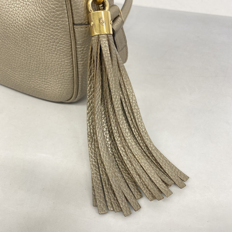 【5ie5852】グッチ ショルダーバッグ ソーホー 308364 レザー シャンパンゴールド ゴールド金具【中古】レディース