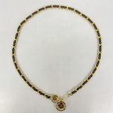【5ie5853】シャネル ベルト ブラック ゴールド ゴールド金具 チェーン【中古】レディース