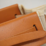 【5ie5921-h】エルメス トートバッグ エールバッグカバスMM トワルアッシュ ナチュラル シルバー金具 □F刻印【中古】レディース