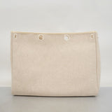【5ie5921-h】エルメス トートバッグ エールバッグカバスMM トワルアッシュ ナチュラル シルバー金具 □F刻印【中古】レディース