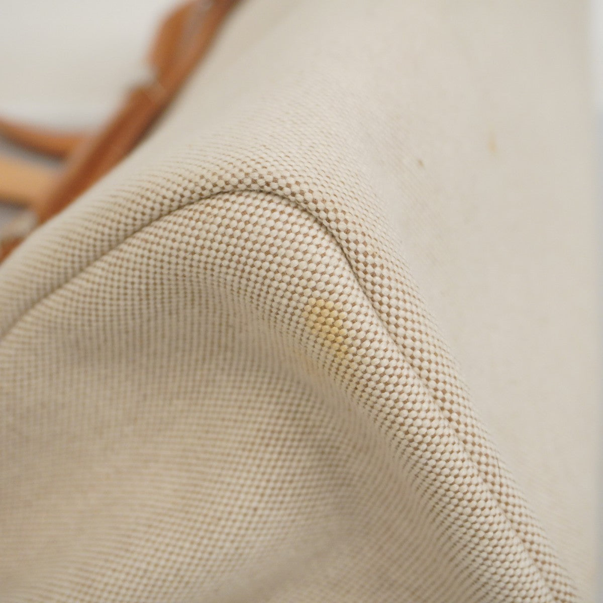 【5ie5921-h】エルメス トートバッグ エールバッグカバスMM トワルアッシュ ナチュラル シルバー金具 □F刻印【中古】レディース