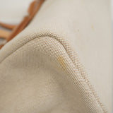 【5ie5921-h】エルメス トートバッグ エールバッグカバスMM トワルアッシュ ナチュラル シルバー金具 □F刻印【中古】レディース