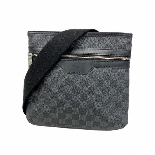 【5ie5942-h】ルイヴィトン ショルダーバッグ ダミエ・グラフィット トマス N58028 ブラック【中古】メンズ