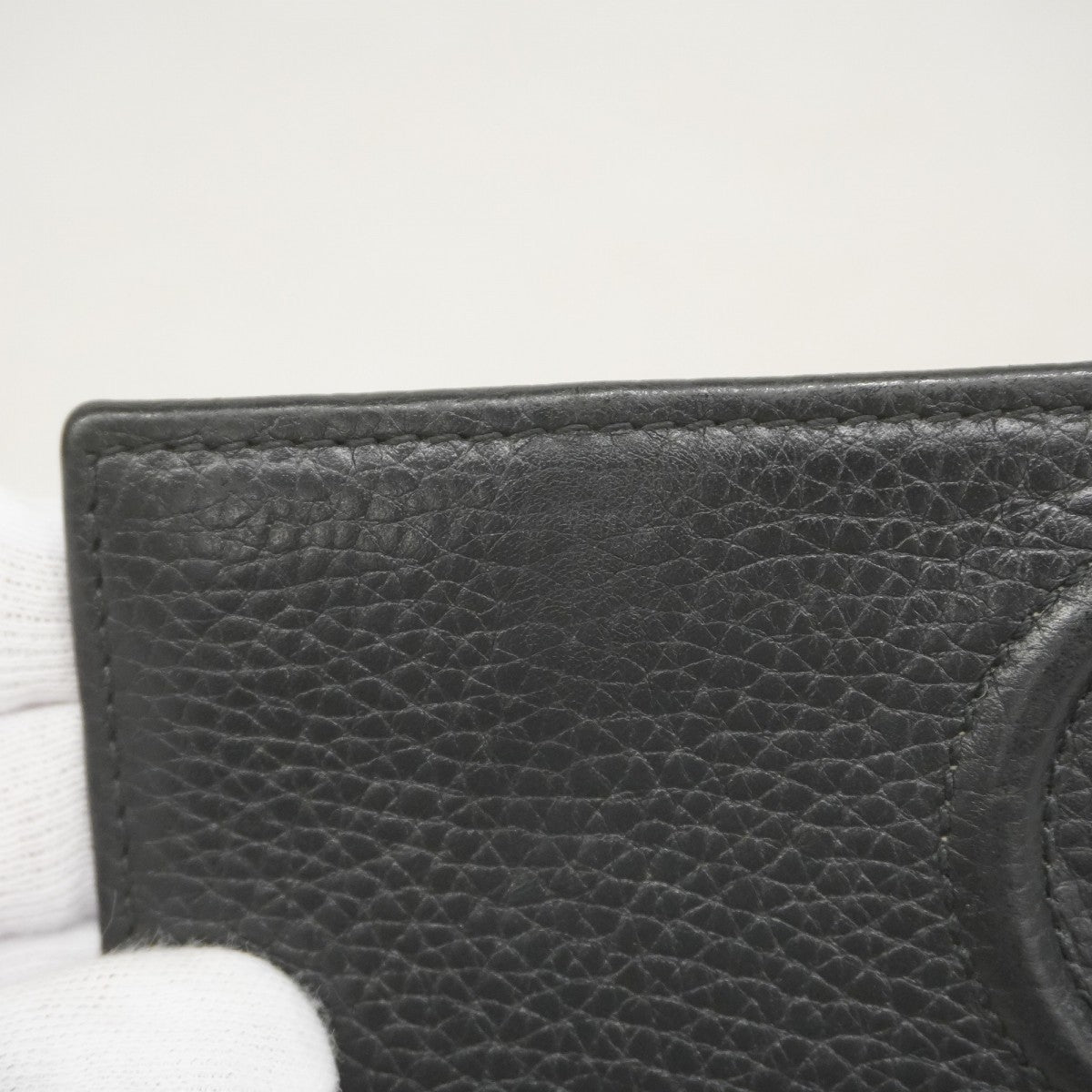 【5ie5969-h】グッチ 長財布 インターロッキングG 598206 レザー ブラック シャンパンゴールド金具【中古】レディース
