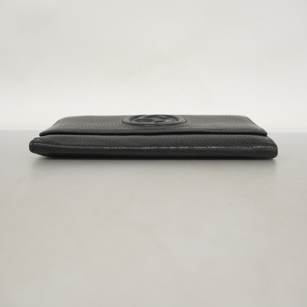 【5ie5969-h】グッチ 長財布 インターロッキングG 598206 レザー ブラック シャンパンゴールド金具【中古】レディース