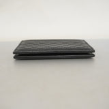 【5ie5970-h】グッチ カードケース マイクログッチシマ 352365 レザー ブラック シャンパンゴールド金具【中古】メンズ レディース ユニセックス