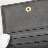 【5ie5970-h】グッチ カードケース マイクログッチシマ 352365 レザー ブラック シャンパンゴールド金具【中古】メンズ レディース ユニセックス