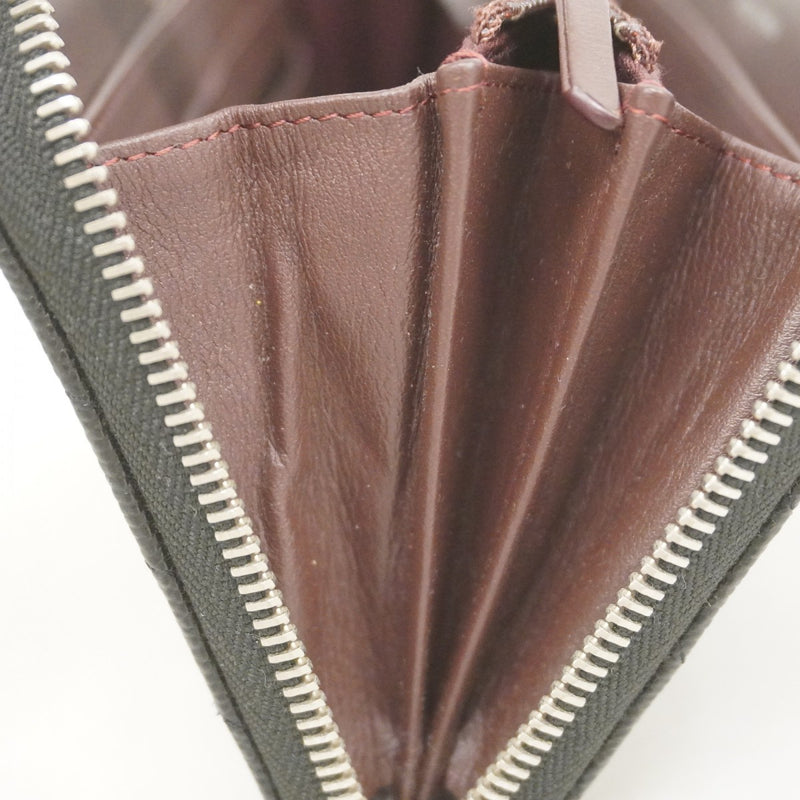 【5ie5971-h】シャネル 長財布 Vステッチ キャビアスキン ブラック シルバー金具【中古】レディース