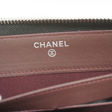 【5ie5971-h】シャネル 長財布 Vステッチ キャビアスキン ブラック シルバー金具【中古】レディース