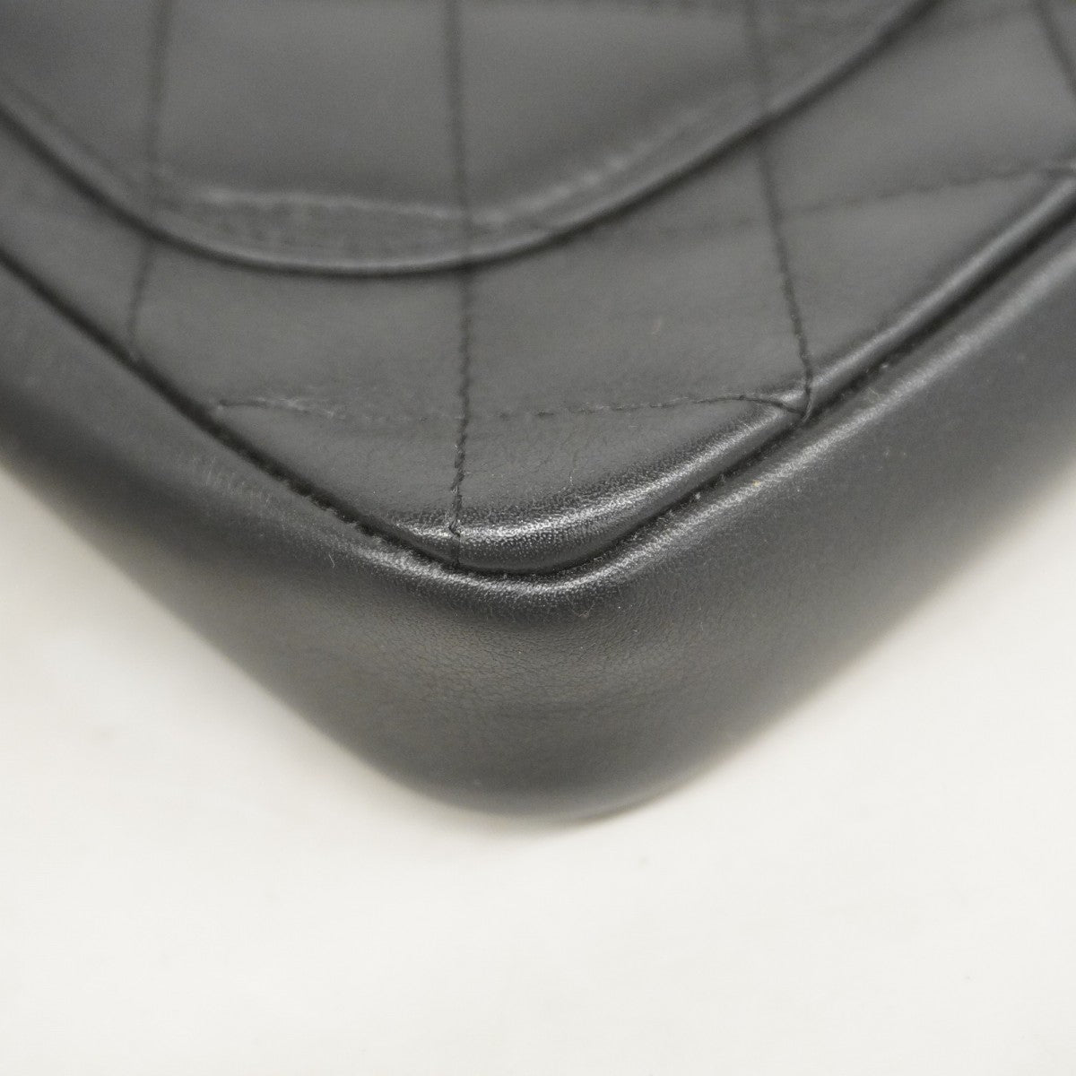 【5ie5973-h】シャネル ショルダーバッグ カンボン ラムスキン ブラック ホワイト シルバー金具【中古】レディース