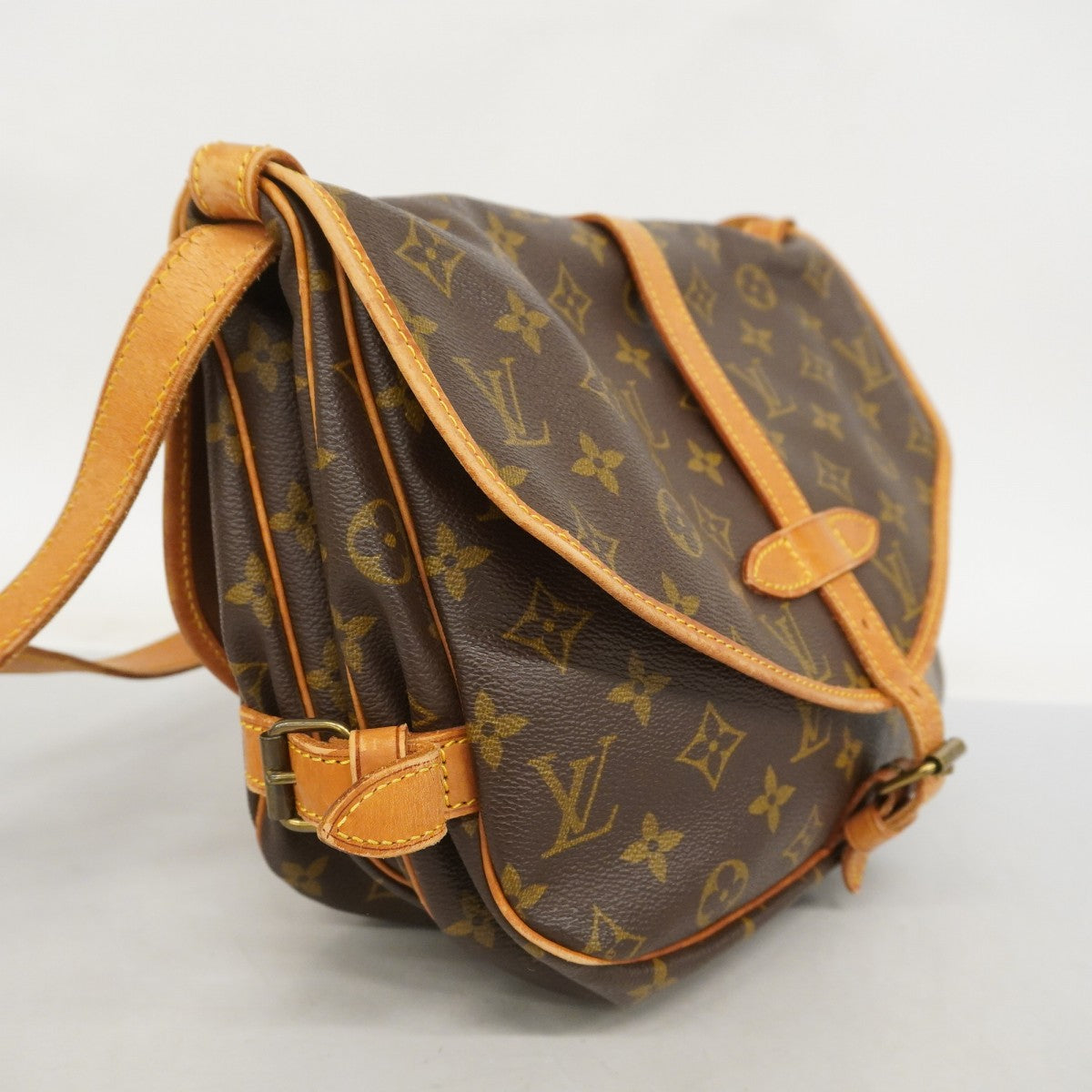 【5ie6006-h】ルイヴィトン ショルダーバッグ モノグラム ソミュール30 M42256 ブラウン【中古】レディース