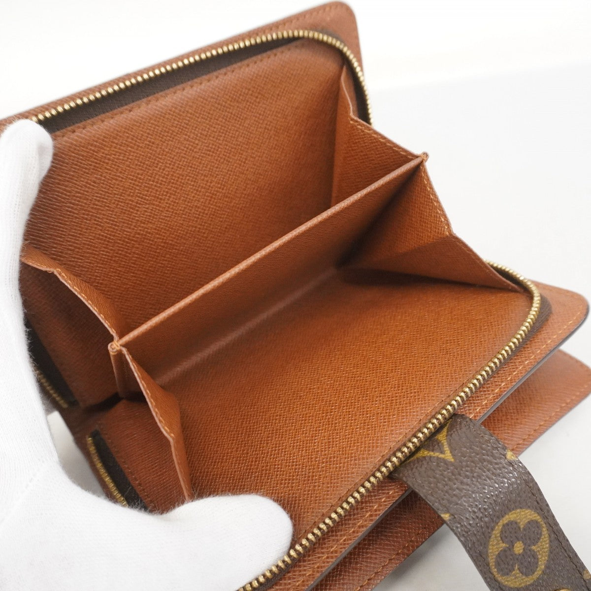 【美品SS】ルイヴィトン　ポルトパピエジップ　モノグラム　折り財布 LOUIS VUITTON ルイ ヴィトン モノグラム ポルト パピエ ジップ