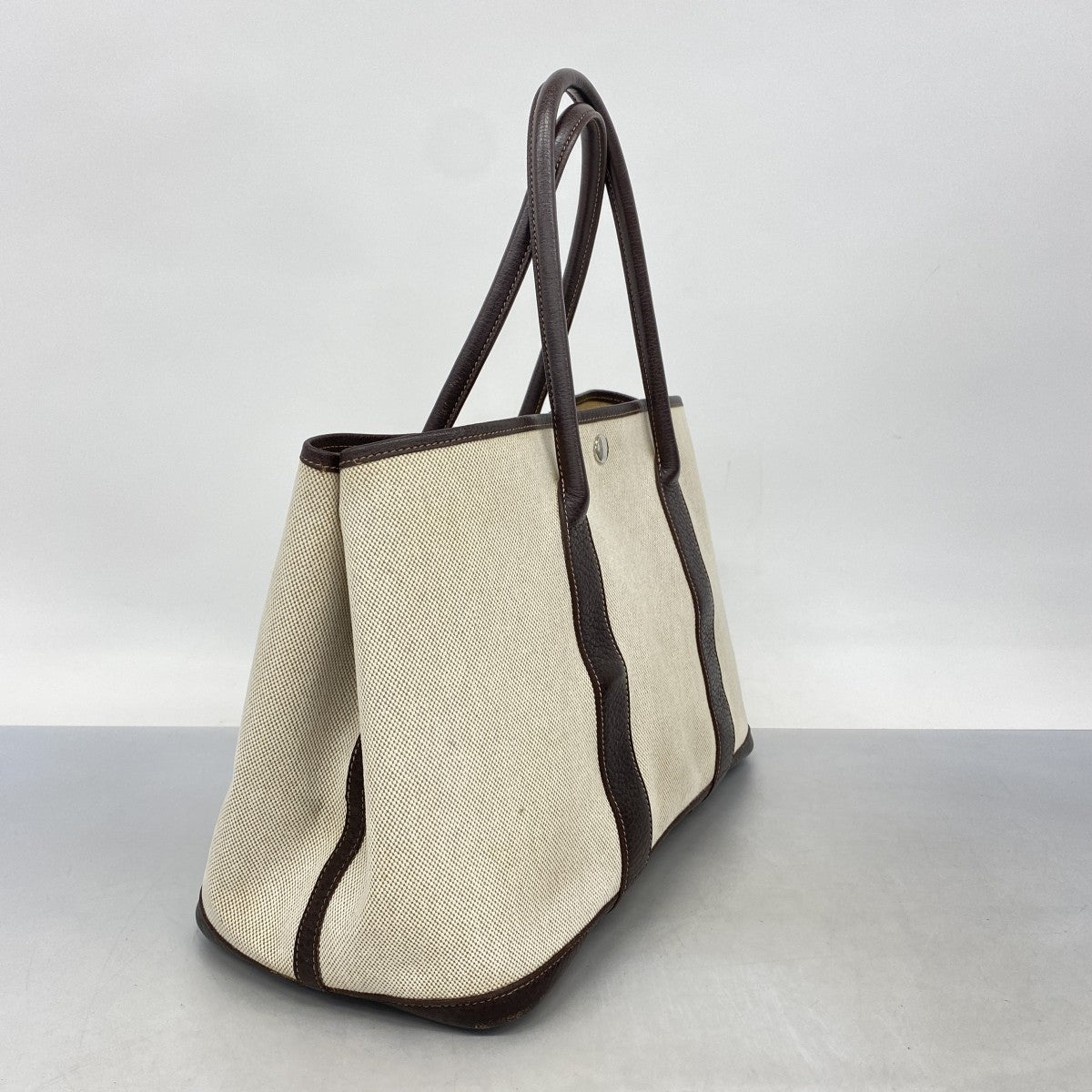 匿名配送✨ エルメス ガーデンパーティー PM □H刻印 トート トワルアッシュ HERMES エルメス トートバッグ ガーデンパーティPM トワル