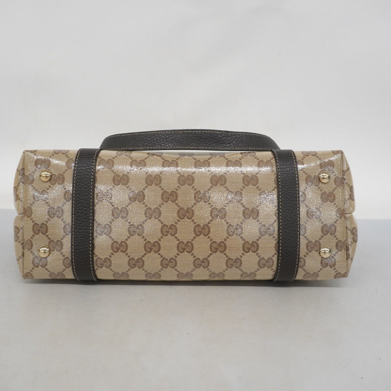 GUCCI グッチ アビーGGクリスタルトートバッグ ベージュ GUCCI グッチ GGクリスタル アビートートバッグ ベージュ PVC
