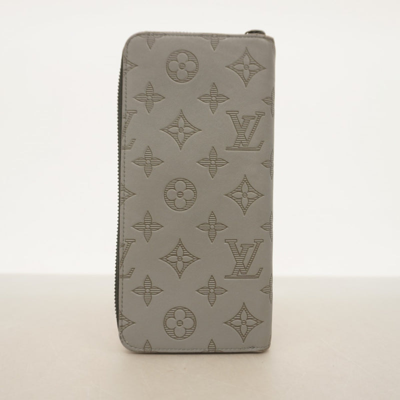 【美品】ルイヴィトン　ジッピーウォレット　シャドウヴェルティカル　グレー　長財布 LOUIS VUITTON ルイ・ヴィトン ジッピー・ウォレット・ヴェル