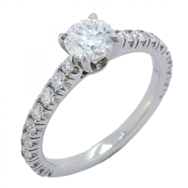 ★SALE【5jfb0631】カルティエ リング エタンセル ハーフエタニティ Pt950 プラチナ ダイヤモンド 0.40ct ＃47【中古】レディース