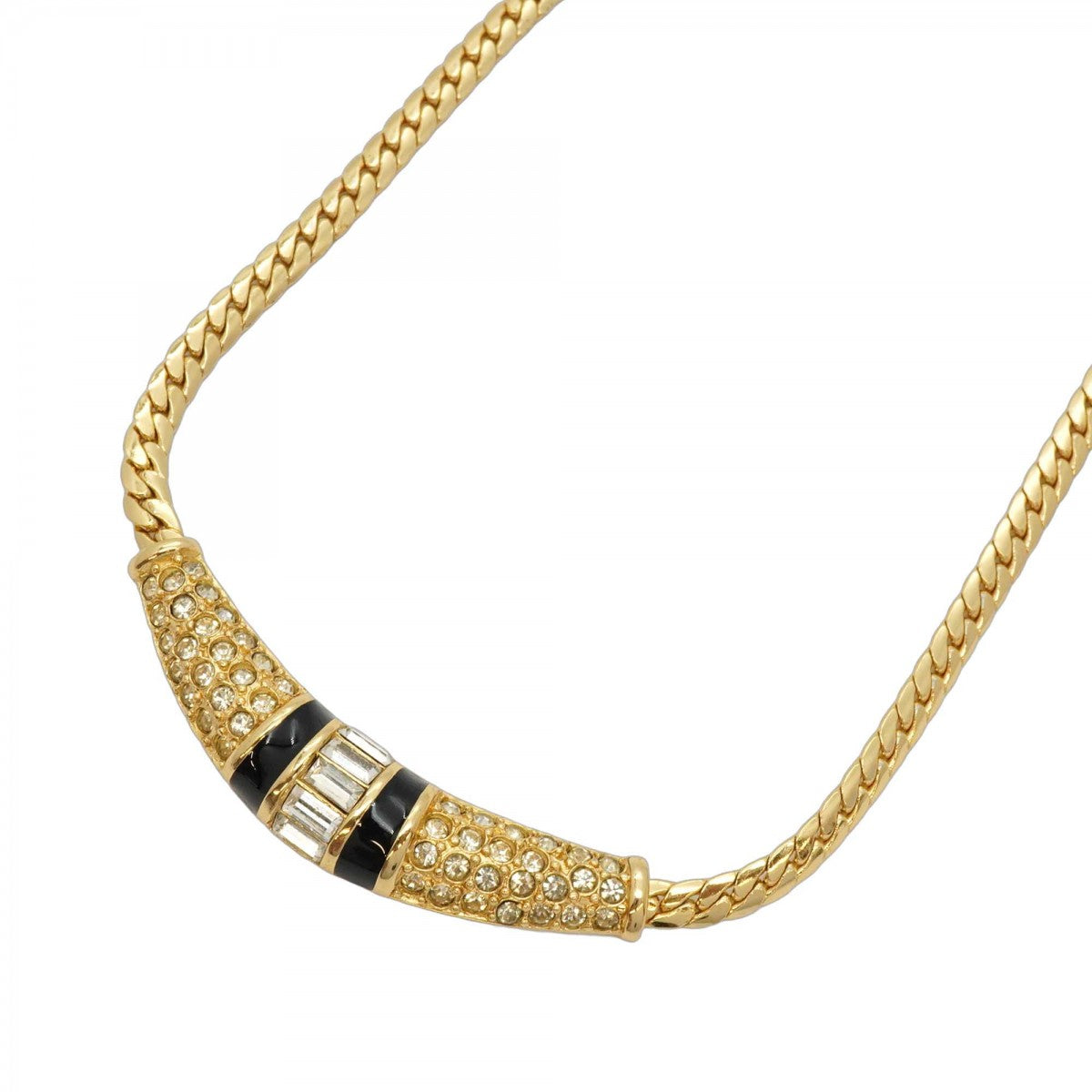 ✨希少 極美品✨ クリスチャンディオール ロゴ ストーン ブラック ゴールド 超希少・極美品】Christian Dior クリスチャンディオール
