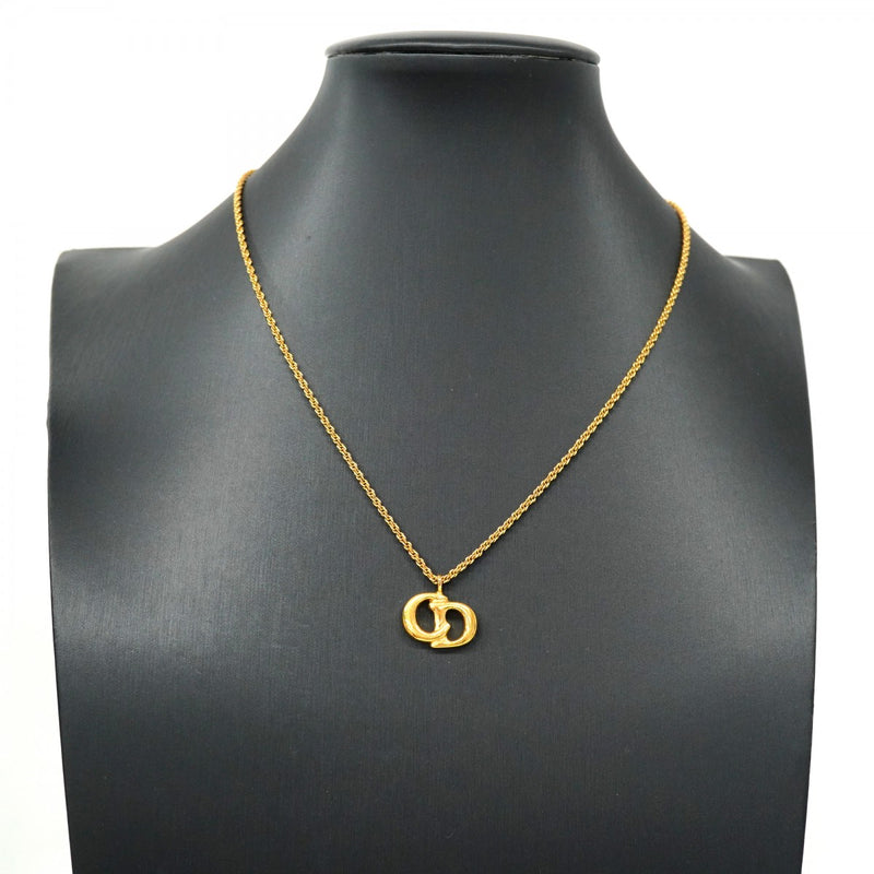 ★SALE【5jgb0384】クリスチャンディオール ネックレス CDロゴ GPメッキ ゴールド【中古】レディース